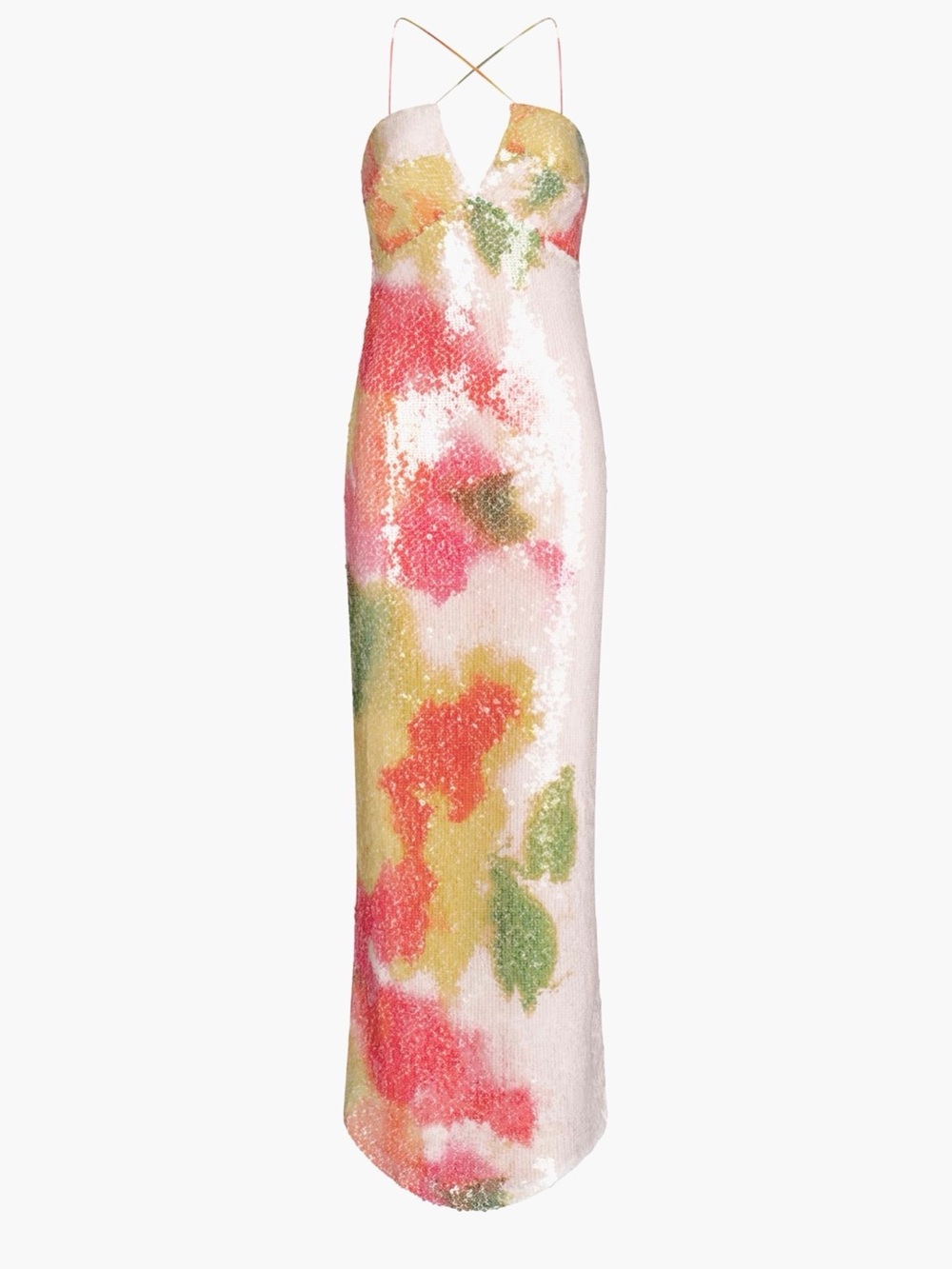 Silvia Tcherassi Multi-Color Sequin Slip Dress